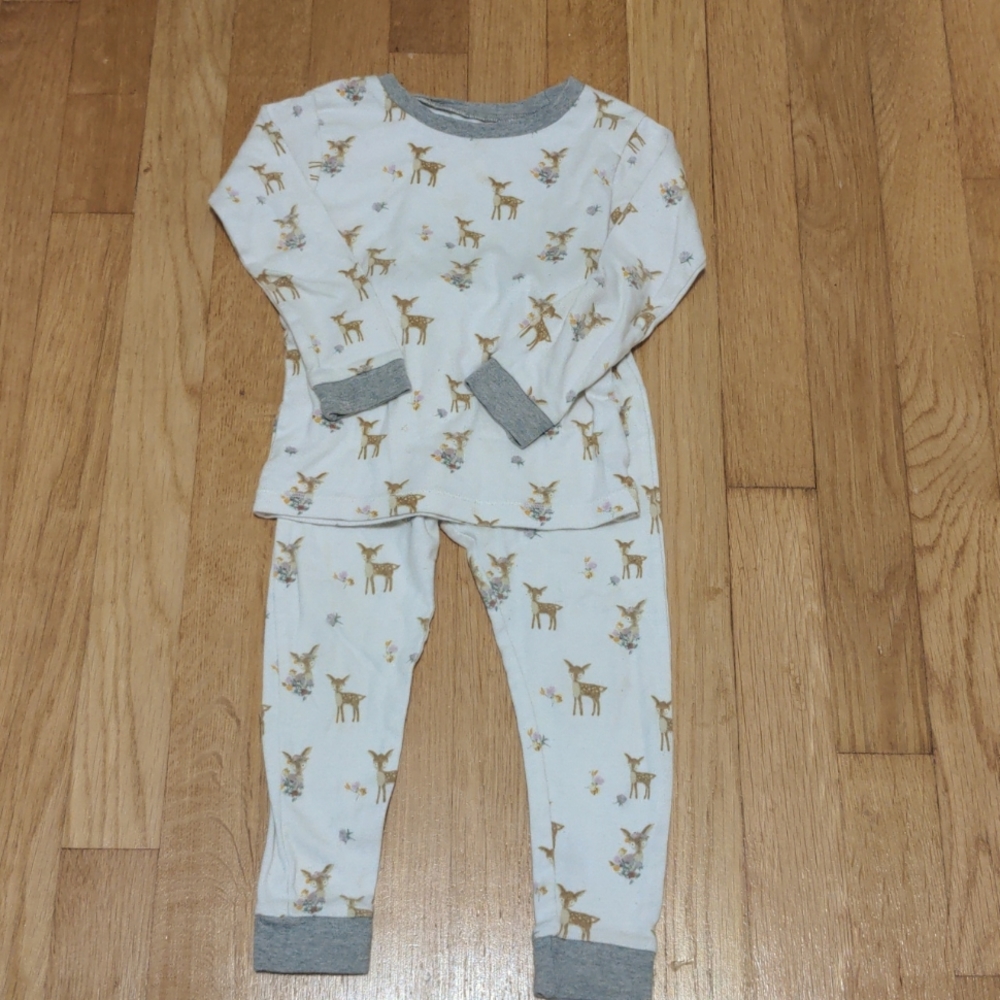 Burt's Bees toddler pajamas deer pattern